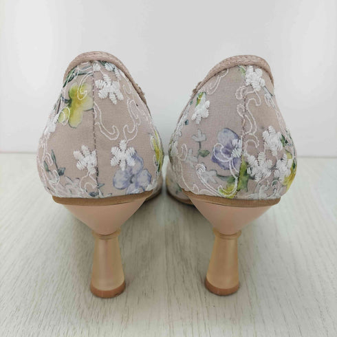 jerry beans プリント刺繍 パンプス レディース JPN:22.5