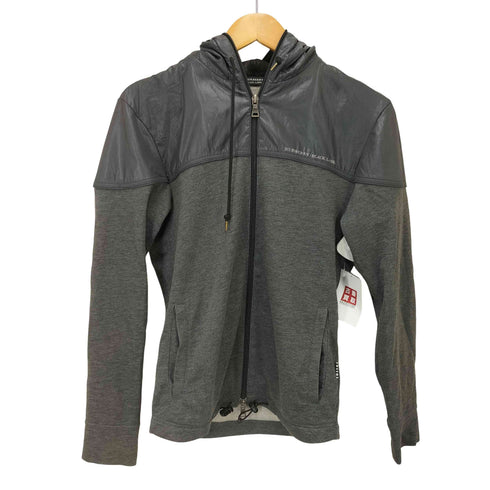 バーバリーブラックレーベル BURBERRY BLACK LABEL フーデッド 切り替えスウェット メンズ JPN:2