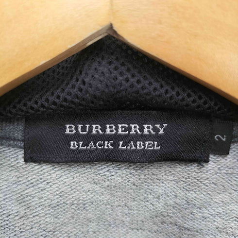 バーバリーブラックレーベル BURBERRY BLACK LABEL フーデッド 切り替えスウェット メンズ JPN:2