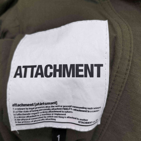 アタッチメント ATTACHMENT コットン フーデッドジャケット メンズ JPN:1