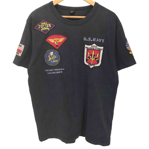 アヴィレックス AVIREX ワッペンデザインクルーネックTシャツ メンズ 2XL