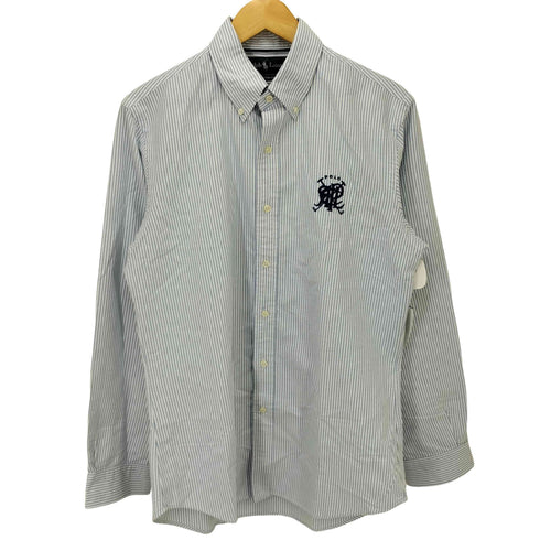 ラルフローレン RALPH LAUREN CUSTOM FIT フロント刺繍 ストライプB/Dシャツ メンズ JPN:M