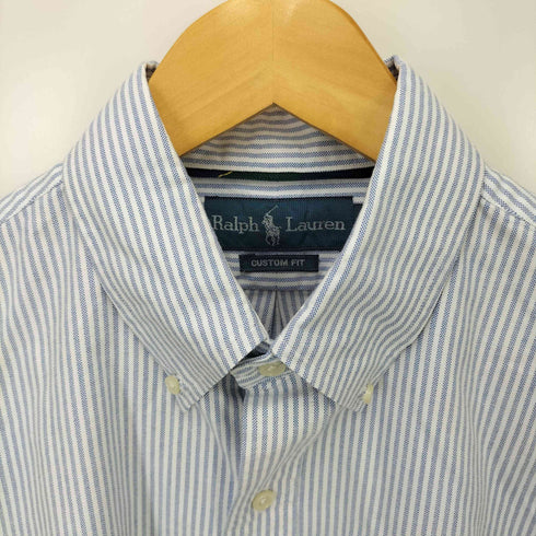 ラルフローレン RALPH LAUREN CUSTOM FIT フロント刺繍 ストライプB/Dシャツ メンズ JPN:M
