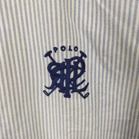 ラルフローレン RALPH LAUREN CUSTOM FIT フロント刺繍 ストライプB/Dシャツ メンズ JPN:M