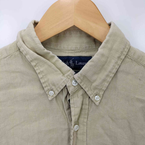 ラルフローレン RALPH LAUREN CLASSIC FIT ポニ―刺繍B/Dリネンシャツ メンズ JPN:M