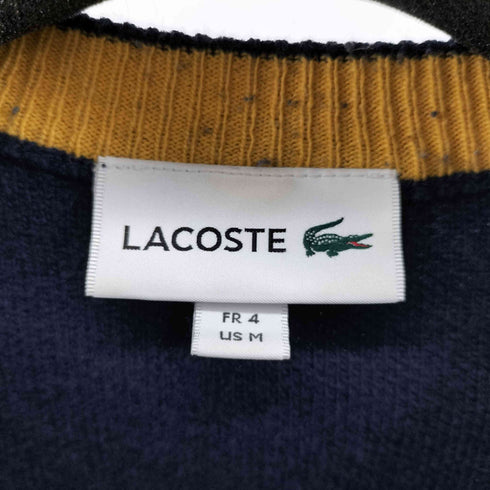 ラコステ LACOSTE Crew Neck Contrast Bands Heathered Jacquard Sweater メンズ FR;4