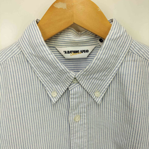 アベイシングエイプ A BATHING APE ストライプ柄 ボタンダウンシャツ メンズ L