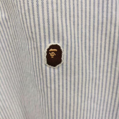 アベイシングエイプ A BATHING APE ストライプ柄 ボタンダウンシャツ メンズ L