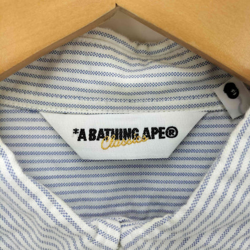 アベイシングエイプ A BATHING APE ストライプ柄 ボタンダウンシャツ メンズ L