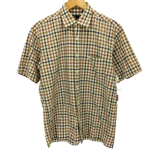 ダックスロンドン DAKS LONDON S/Sシアサッカーチェックシャツ メンズ M