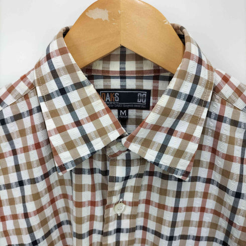 ダックスロンドン DAKS LONDON S/Sシアサッカーチェックシャツ メンズ M