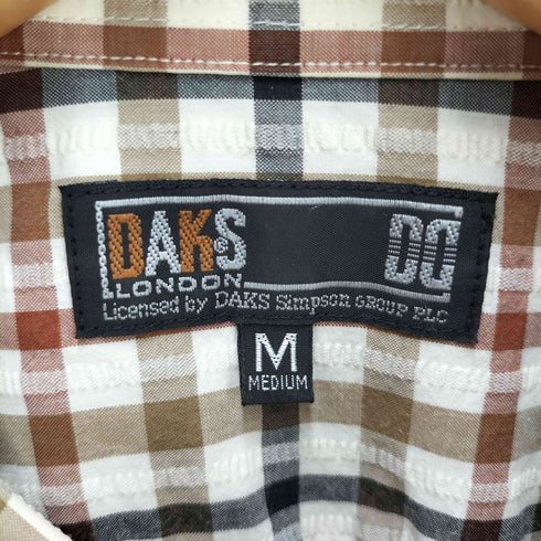ダックスロンドン DAKS LONDON S/Sシアサッカーチェックシャツ メンズ M