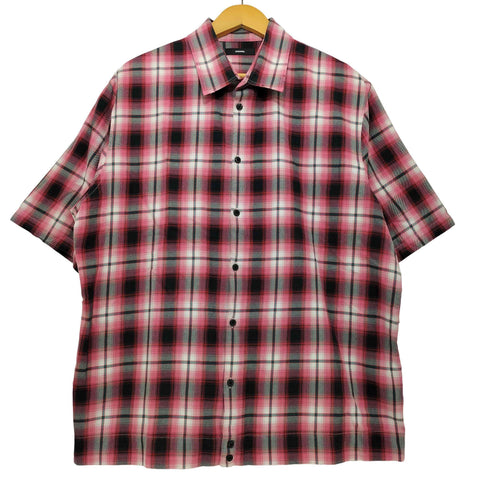 ディーゼル DIESEL XXL オンブレチェック ボックスシルエット 特殊加工 オーバーサイズシャツ メンズ import:XXL