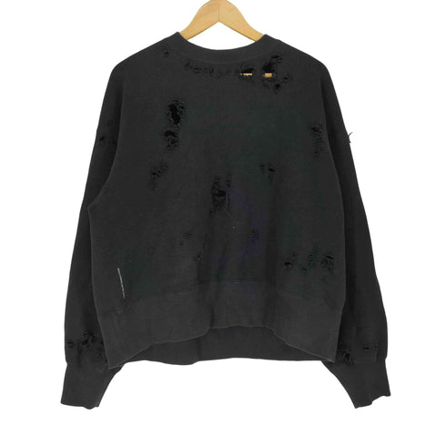 デラックス DELUXE ダメージ加工クルーネックスウェット メンズ JPN:L