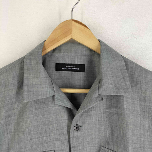ユナイテッドアローズグリーンレーベルリラクシング UNITED ARROWS green label relaxing CM ウォッシャブルトロ Wパッチ オープンカラー 半袖 シャツ メンズ 1