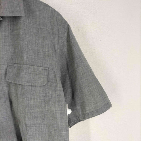 ユナイテッドアローズグリーンレーベルリラクシング UNITED ARROWS green label relaxing CM ウォッシャブルトロ Wパッチ オープンカラー 半袖 シャツ メンズ 1