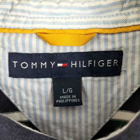 トミーヒルフィガー TOMMY HILFIGER ボーダー 鹿の子ポロシャツ メンズ JPN:L