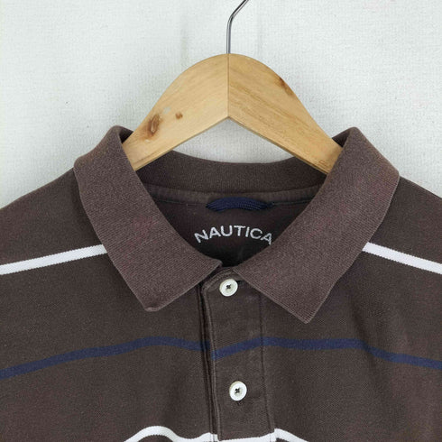 ノーティカ NAUTICA ボーダー 鹿の子ポロシャツ メンズ JPN:M