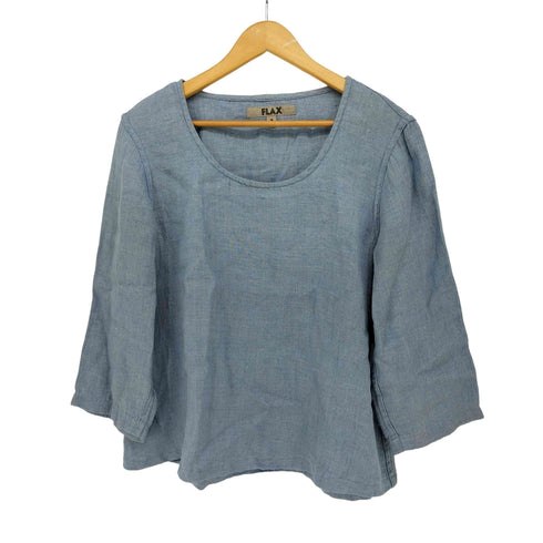 フラックス FLAX 00S クルーネック リネン ミックスカラー トップス レディース import:S