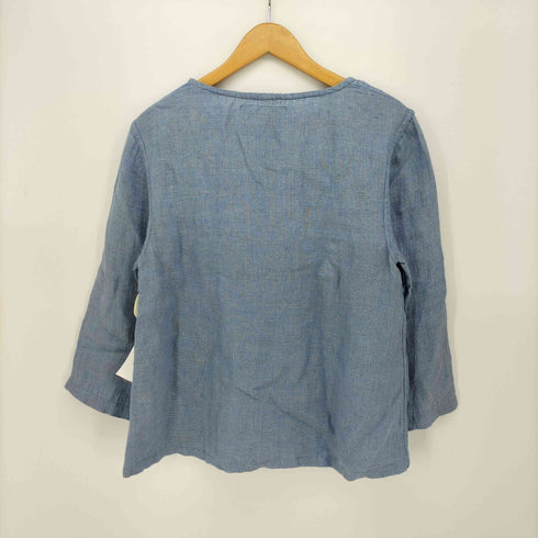 フラックス FLAX 00S クルーネック リネン ミックスカラー トップス レディース import:S