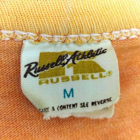 ラッセルアスレチック RUSSELL ATHLETIC 70-80s クルーネック S/S カラー Tシャツ メンズ import:M
