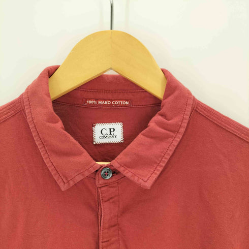 シーピーカンパニー C.P.COMPANY ロングスリーブコットンポロシャツ メンズ