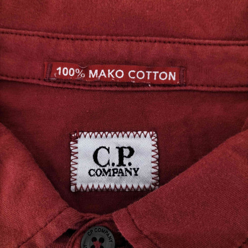 シーピーカンパニー C.P.COMPANY ロングスリーブコットンポロシャツ メンズ