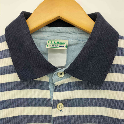 エルエルビーン L.L.Bean 80s CASCO BAY 鹿の子 ボーダー S/S ポロシャツ メンズ