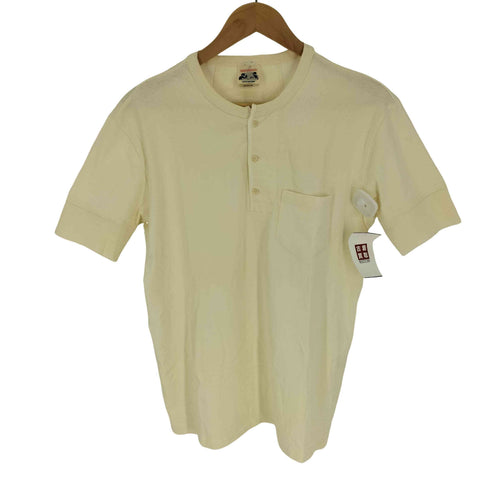 グラッドハンド GLADHAND USAコットン ネコ目ボタン ヘンリーネック ポケット S/S Tシャツ メンズ import:M