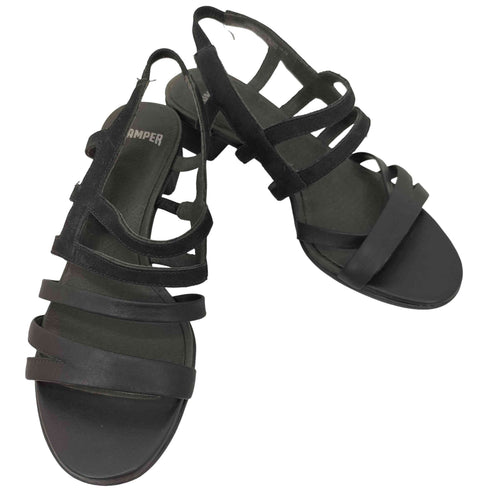 カンペール CAMPER Beth-Black ストラップヒールサンダル ミュール レディース EUR:35