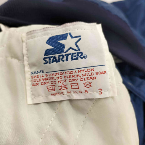 スターター STARTER 90S USA製 スタジアムジャンバー COW BOYS 内側キルティング メンズ JPN:3