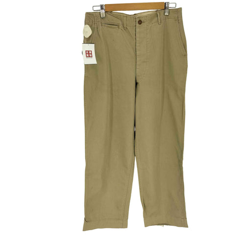 ユーエスアーミー U.S. ARMY 50S M45 KHAKI M-1483 ステンシルプリント ボタンフライ アーミー チノ パンツ 尿素ボタン 51年製 T.S.LANKFORD & SONS社製 メンズ