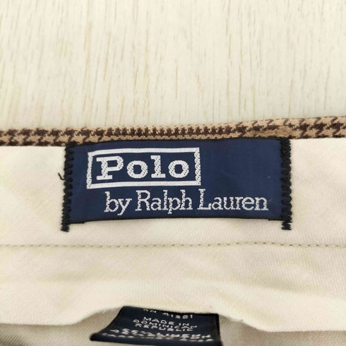 ポロバイラルフローレン Polo by RALPH LAUREN リネンコットン グレンチェック2タックスラックス メンズ