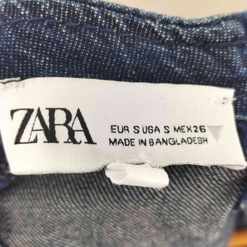 ザラ ZARA DRAPED TRF DENIM DRESS レディース JPN:S