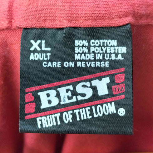フルーツオブザルーム FRUIT OF THE LOOM USA製 クルーネック プリント S/S Tシャツ メンズ import:XL