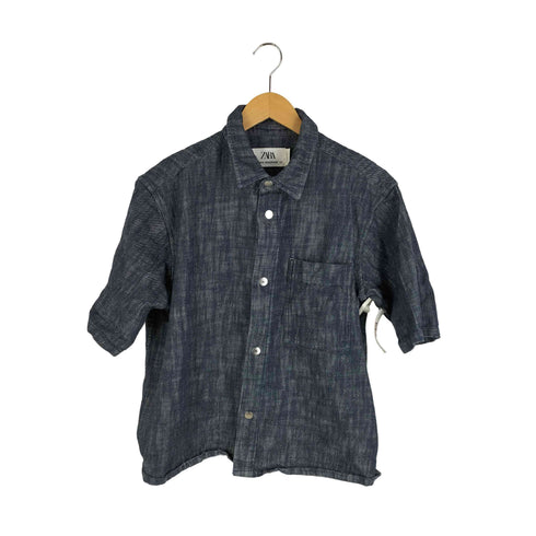 ザラ ZARA デニム ラスティック シャツ メンズ JPN:M