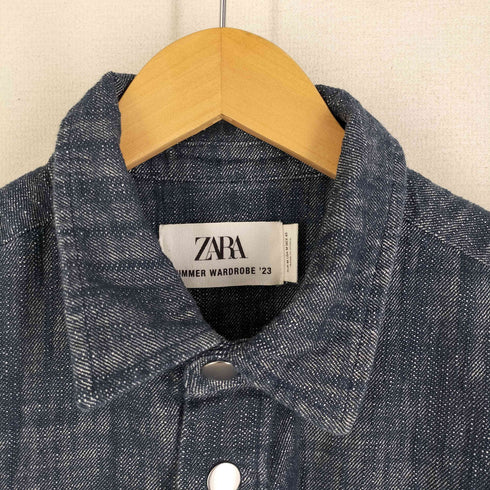 ザラ ZARA デニム ラスティック シャツ メンズ JPN:M