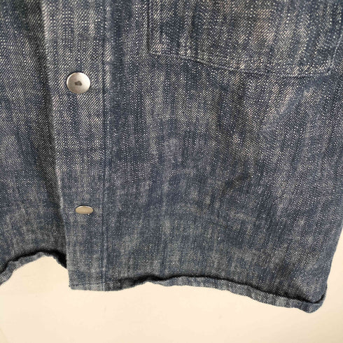 ザラ ZARA デニム ラスティック シャツ メンズ JPN:M