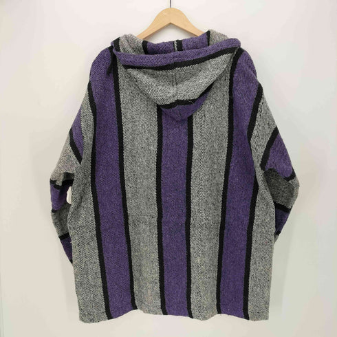 メキシカンパーカー ストライプ柄 前開き L/S シャツ メンズ