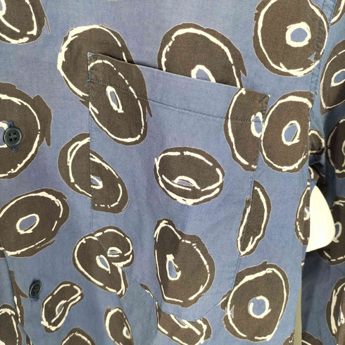 アニエスベーオム Agnes b.homme 90-00S リング 総柄 レギュラーカラー シャツ メンズ UK:36