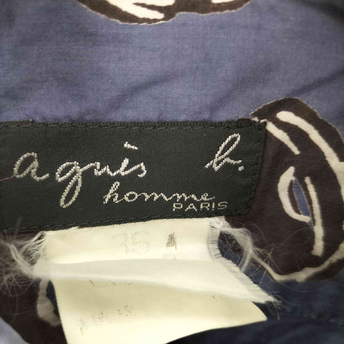 アニエスベーオム Agnes b.homme 90-00S リング 総柄 レギュラーカラー シャツ メンズ UK:36