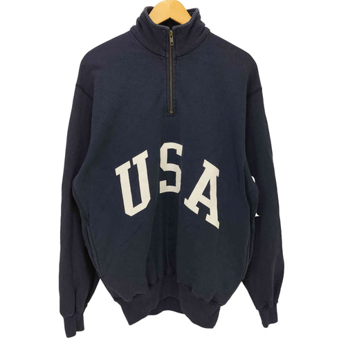 ポロバイラルフローレン Polo by RALPH LAUREN フロントプリントハーフジップスウェットシャツ メンズ JPN:M