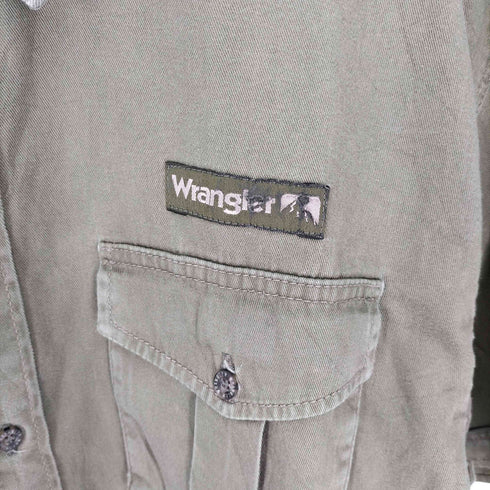 ラングラー Wrangler ロゴワッペン エポレット フラップポケット S/S シャツ メンズ import:XL