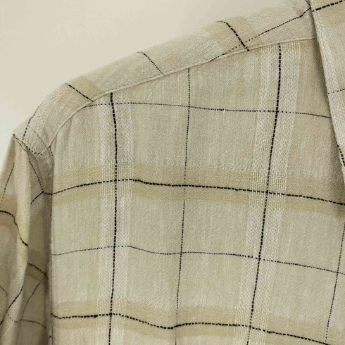 MARC EDWARDS 90-00S WASHABLE LINEN レギュラーカラー S/S シャツ メンズ import:L