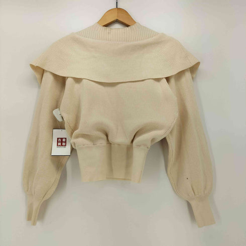 リリーブラウン Lily Brown ビッグカラー レイヤード ニット レディース ONE SIZE