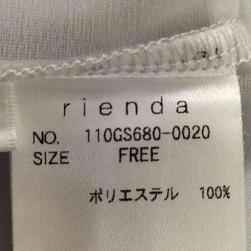 リエンダ rienda ラウンドSLVシアーTOP レディース FREE