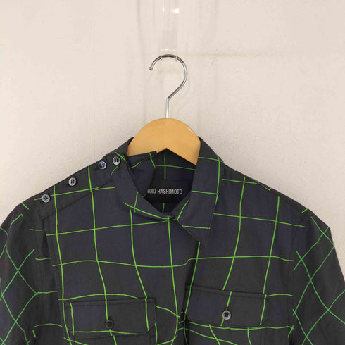ユウキハシモト YUKI HASHIMOTO WAVE GRID CROSSOVER SHORT SLEEVE SHIRTS メンズ JPN:44