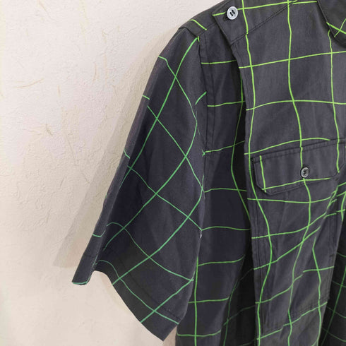 ユウキハシモト YUKI HASHIMOTO WAVE GRID CROSSOVER SHORT SLEEVE SHIRTS メンズ JPN:44
