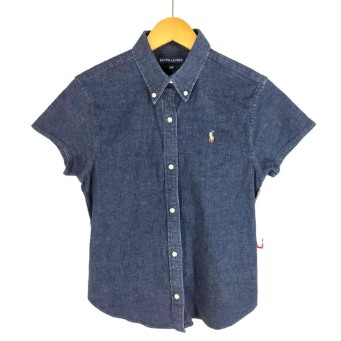 ラルフローレン RALPH LAUREN ポニー刺繍 ショートスリーブBDデニムシャツ レディース 160