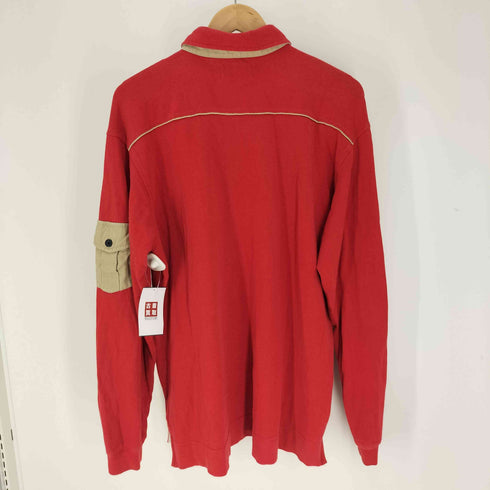 SOS MORSE スリーブポケット ロゴ 刺繍 L/S ポロシャツ メンズ import:L